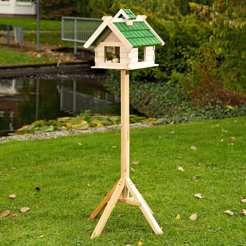 Mucola Vogelhaus Vogelhaus Weiß Vogelfutterhaus aus Holz Vogelvilla Vögel Ständer, Liebevolle Handarbeit