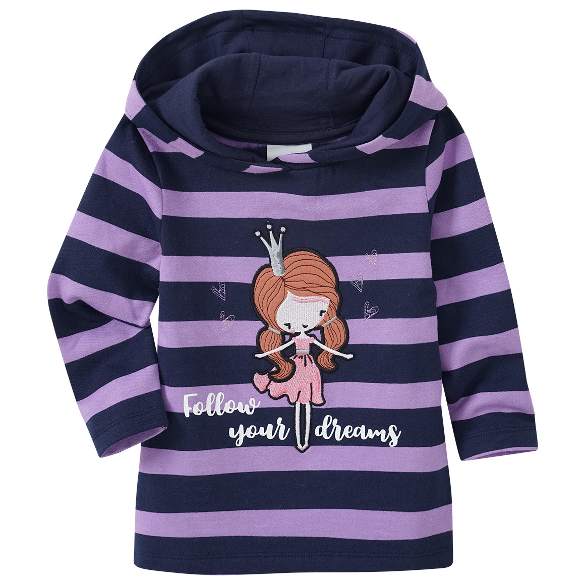 Mädchen Hoodie mit Prinzessin-Applikation