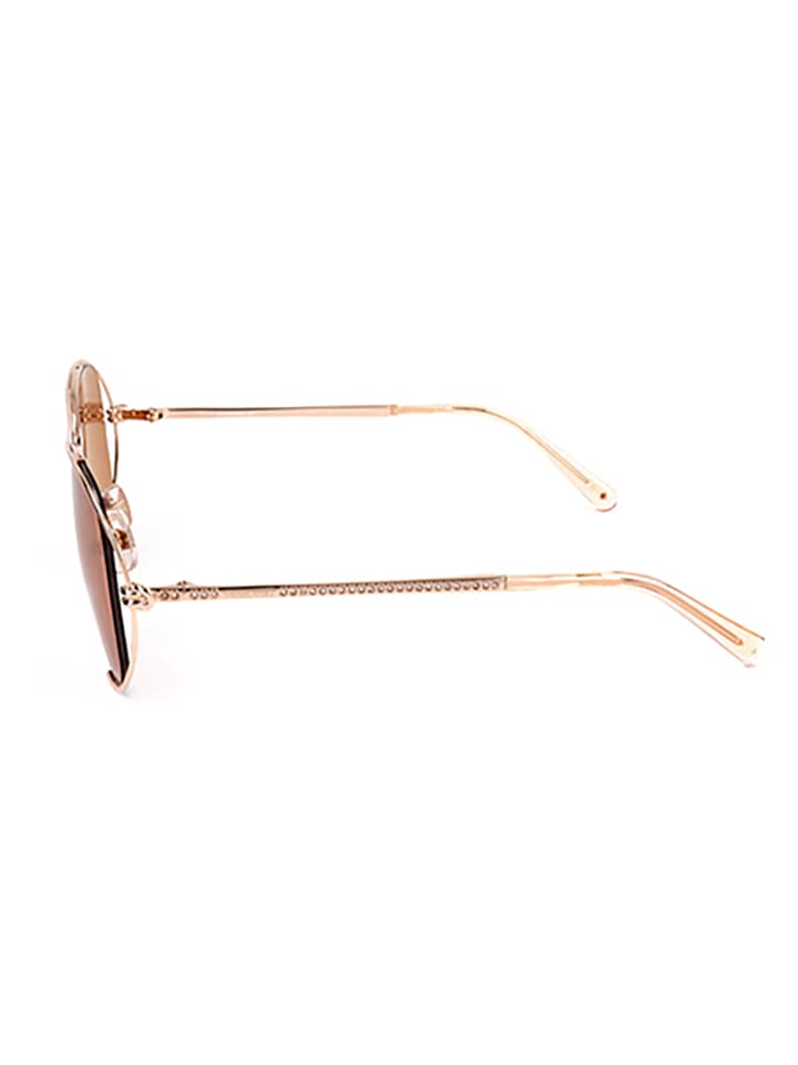 Swarovski Damen-Sonnenbrille in Gold/ Hellbraun günstig kaufen 55