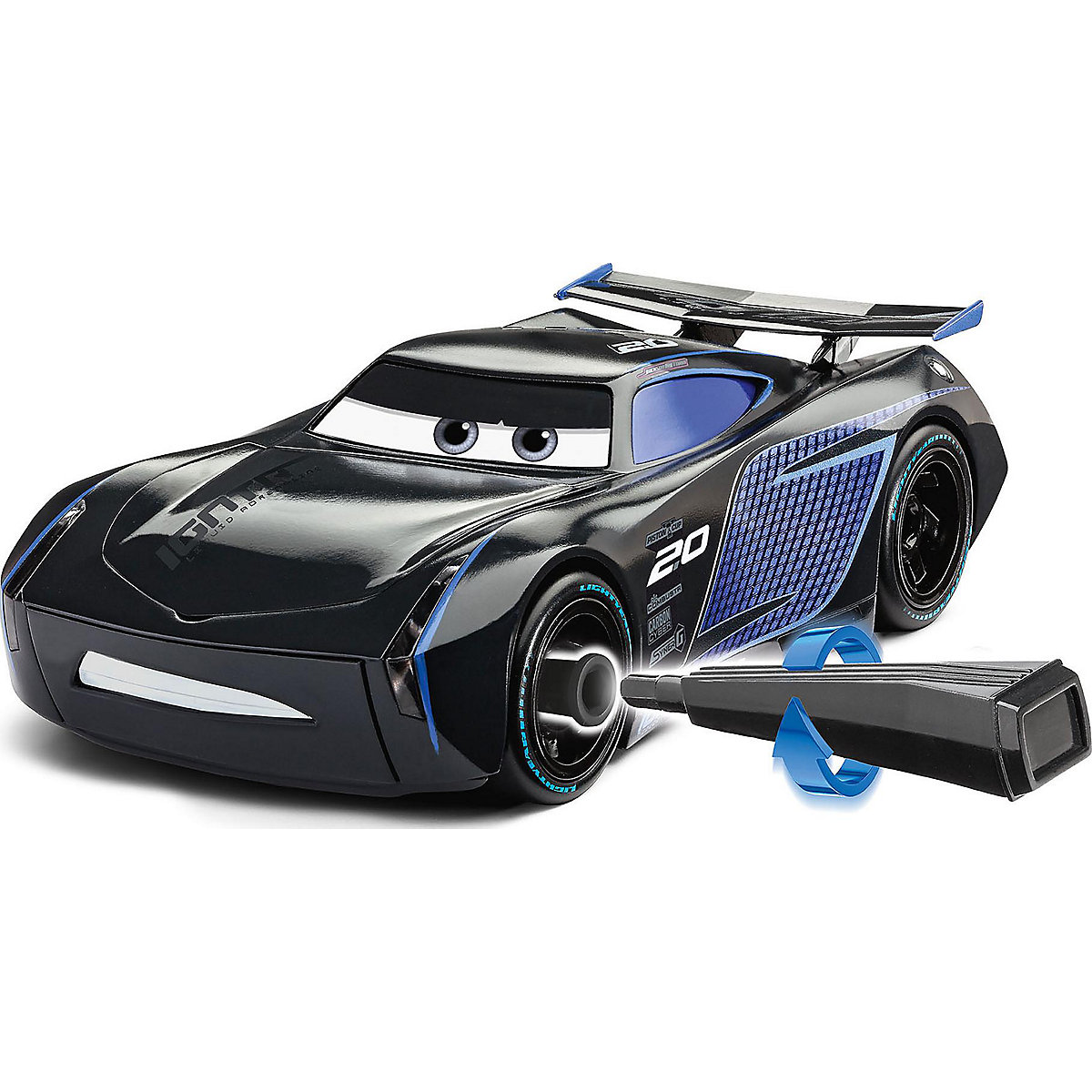 Jackson Storm  -Cars Auto mit Licht & Sound, Revell First Construction, Bausatz für Kinder ab 4 im Maßstab 1:20, 19 Teile, 22,2 cm