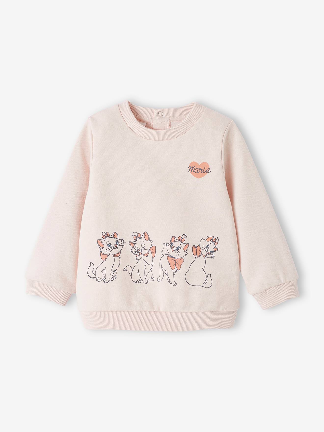 Sweat bébé DS® Marie les Aristochats mauve pâle