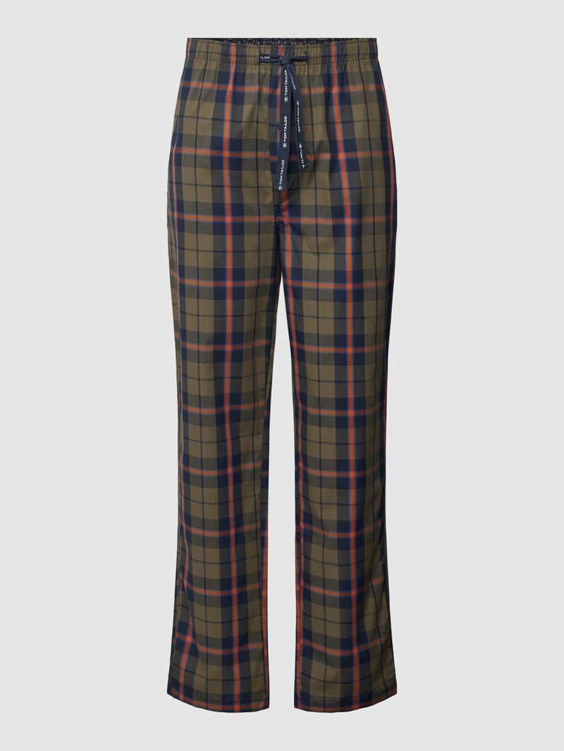Pyjama-Hose mit Tartan-Karo Modell 'MIX IT UP!' in olivgrün
