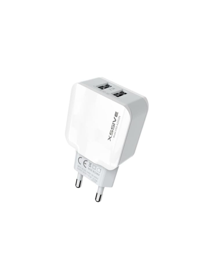 COFI 1453 Dual USB 2.1A Schnell Wandladegerät Reiseladegerät Stecker weiß in Weiß günstig kaufen onesize