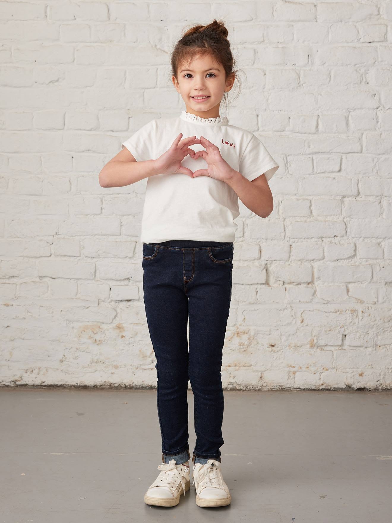 Jean tregging Basics fille stone