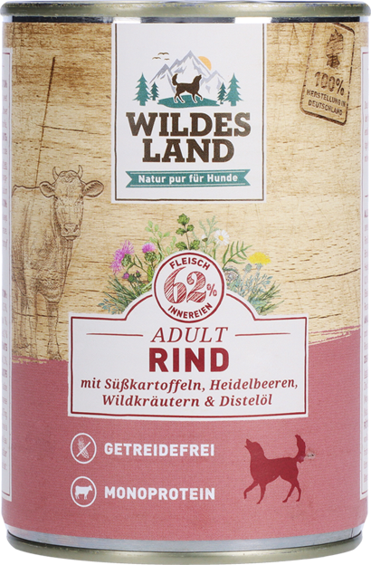 Wildes Land Rind mit Süßkartoffeln