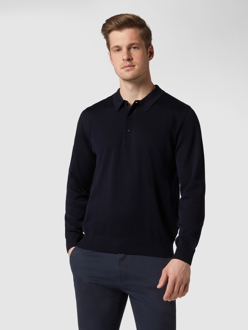 Pullover aus Schurwolle in marineblau