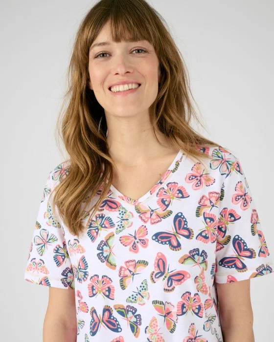 Chemise de nuit maille jersey coton peigné
