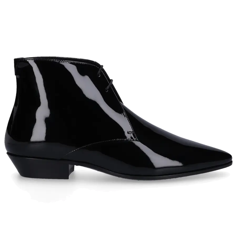 Saint Laurent - Stiefeletten JONAS 25 Lackleder - schwarz