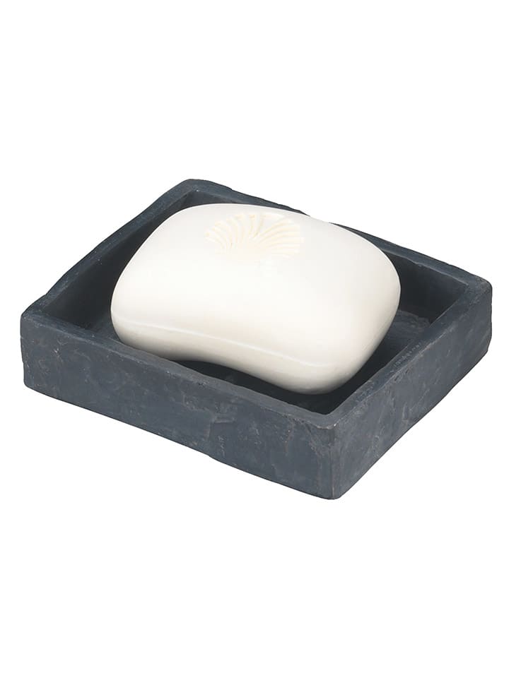 Wenko Seifenschale ''Slate'' in Anthrazit - (B)11,2 x (H)2,7 x (T)9,4 cm günstig kaufen onesize