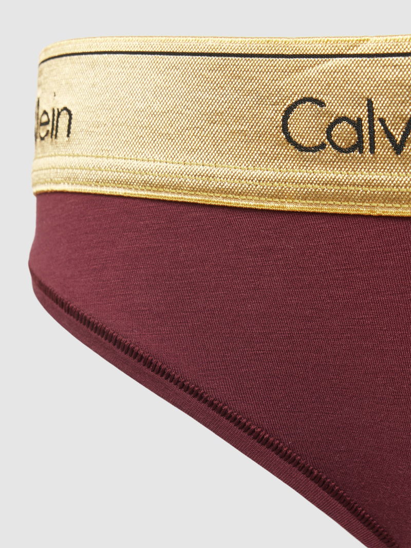 Slip mit elastischem Label-Bund Modell 'HOLIDAY' in bordeaux rot