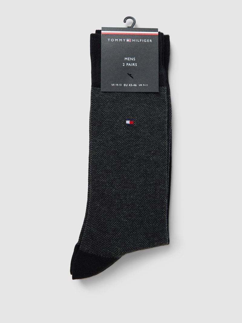 Socken mit Label-Details im 2er-Pack Modell 'Birdeye' in schwarz