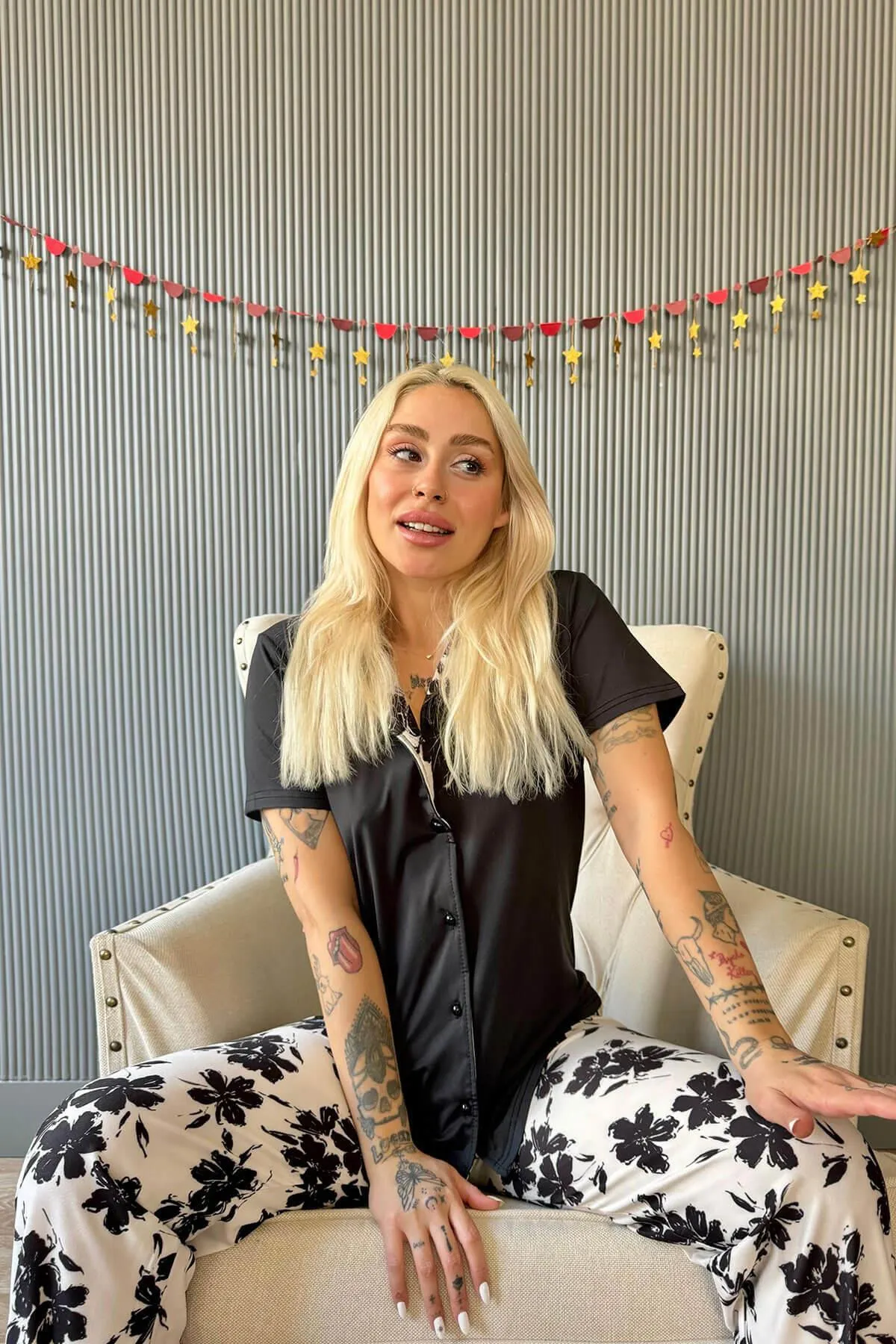 Pijamaevi  Pyjama set - Schwarz - Print