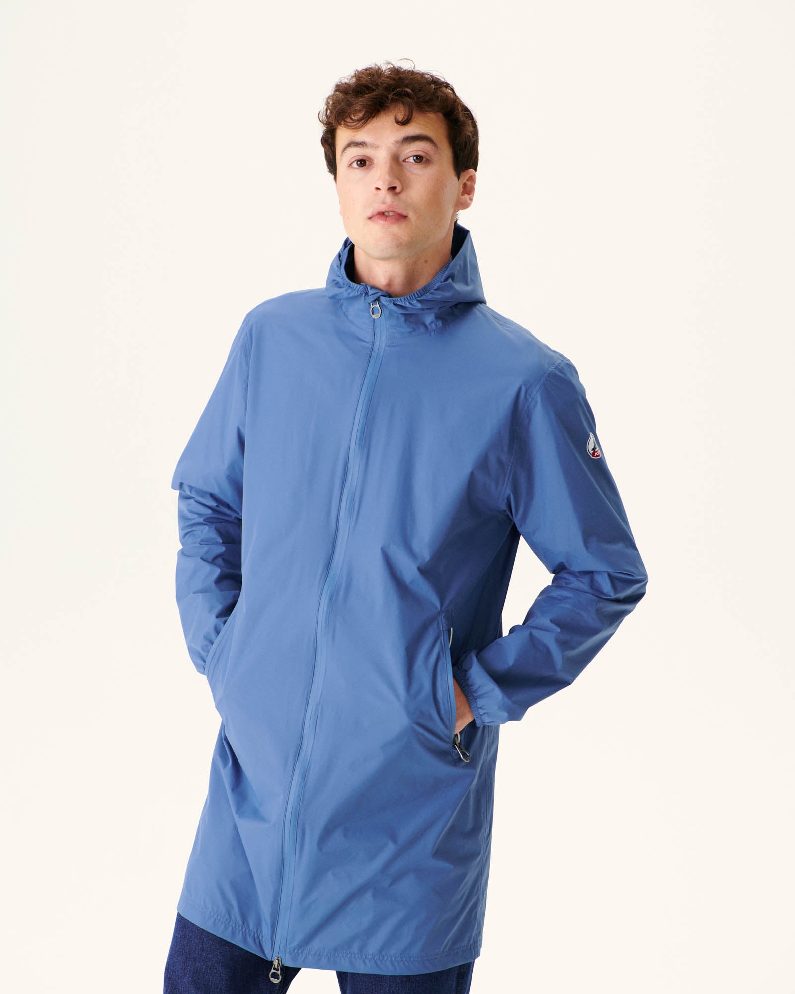 Imperméable long paquetable Bleu jeans Stockholm