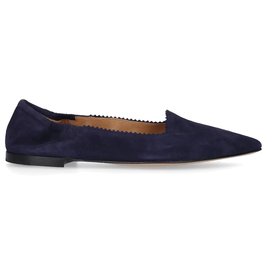 Pomme D`OR - Ballerinas 1726E Veloursleder blau - blau