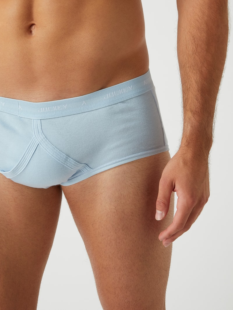 Slip im 3er-Pack in blau meliert