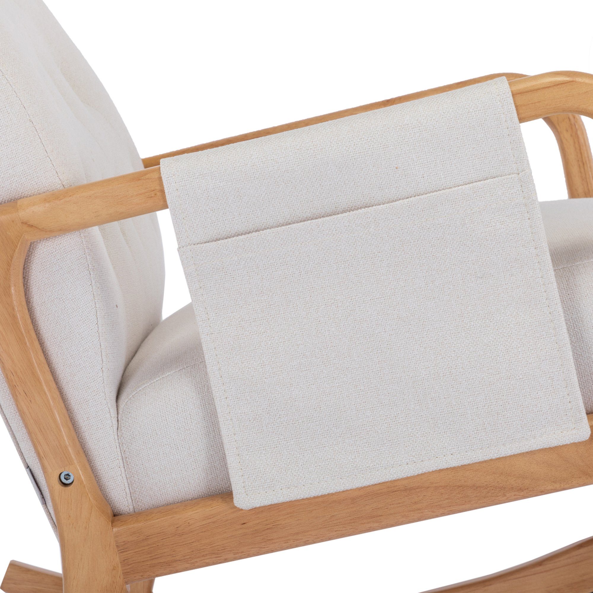 Ulife Schaukelstuhl Wohnzimmer Bequemer Schaukelstuhl mit Hocker (Set, 2 St)