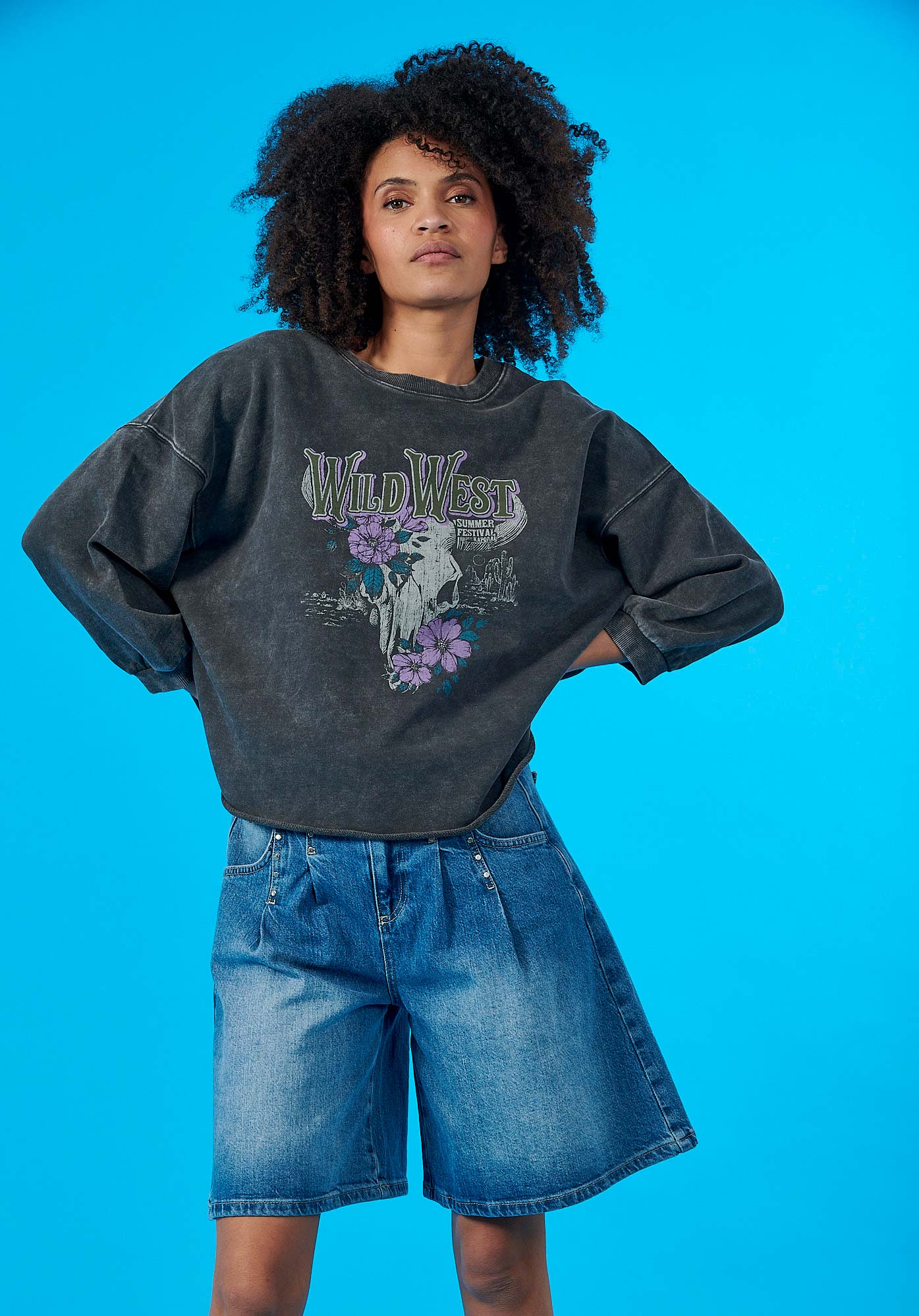 FALL   Sweat gris femme 100% coton