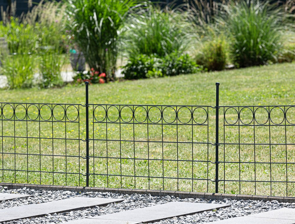 Powertec Garden Zaun-4er Set, ca. 1000 x 600 mm - Grau, 21FS10