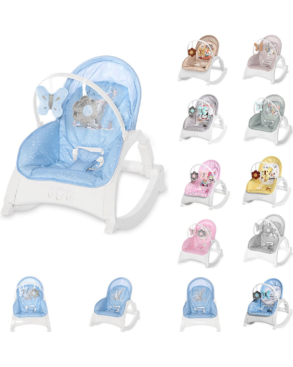 Babywippe ENJOY mit Vibration, Musik, verstellbare Rückenlehne Babywippen