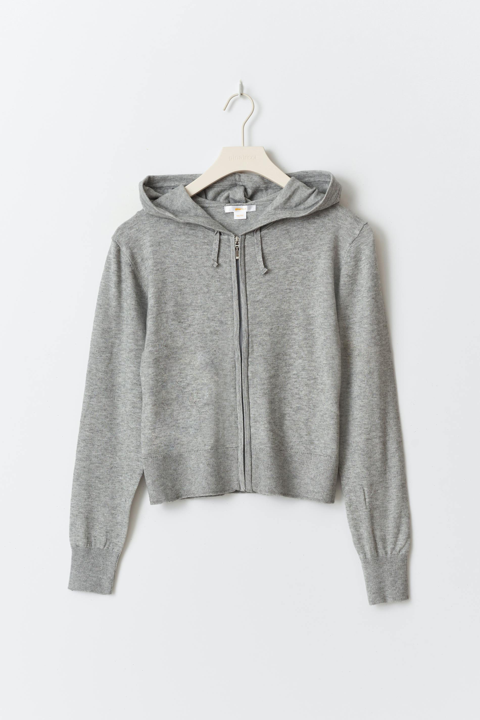 Y soft knitted zip hoodie