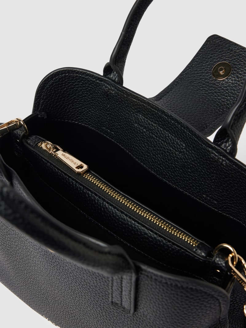 Tote Bag mit Label-Print in schwarz