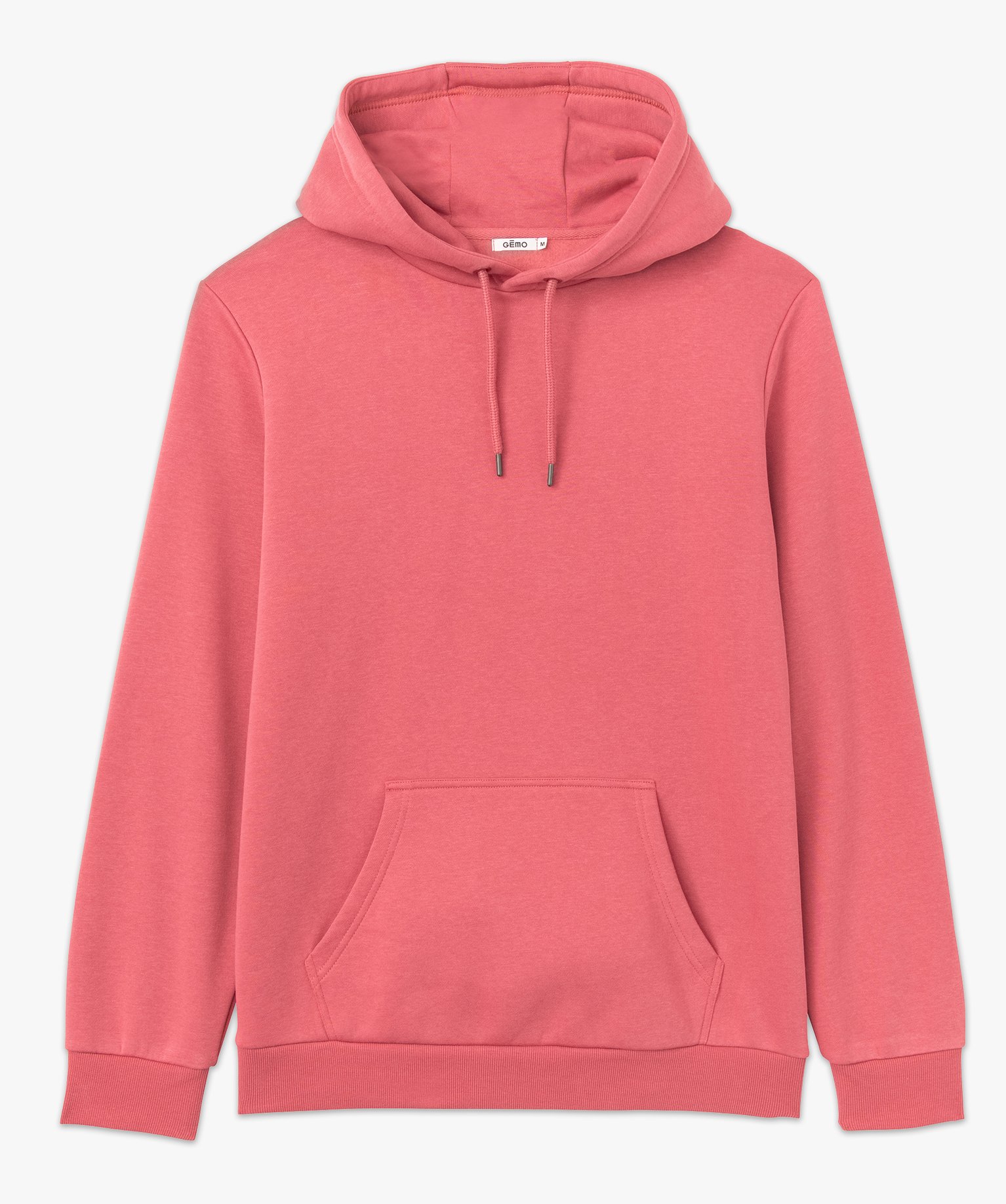 Sweat homme à capuche intérieur molletonné rose | GEMO