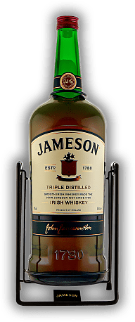 Jameson 4,5 Liter mit Wiege Jameson 4,5 Liter mit Wiege Weltweit die Nummer 1 im irischen Whiskey-Segment. 4,5	 Liter - Vol 40%