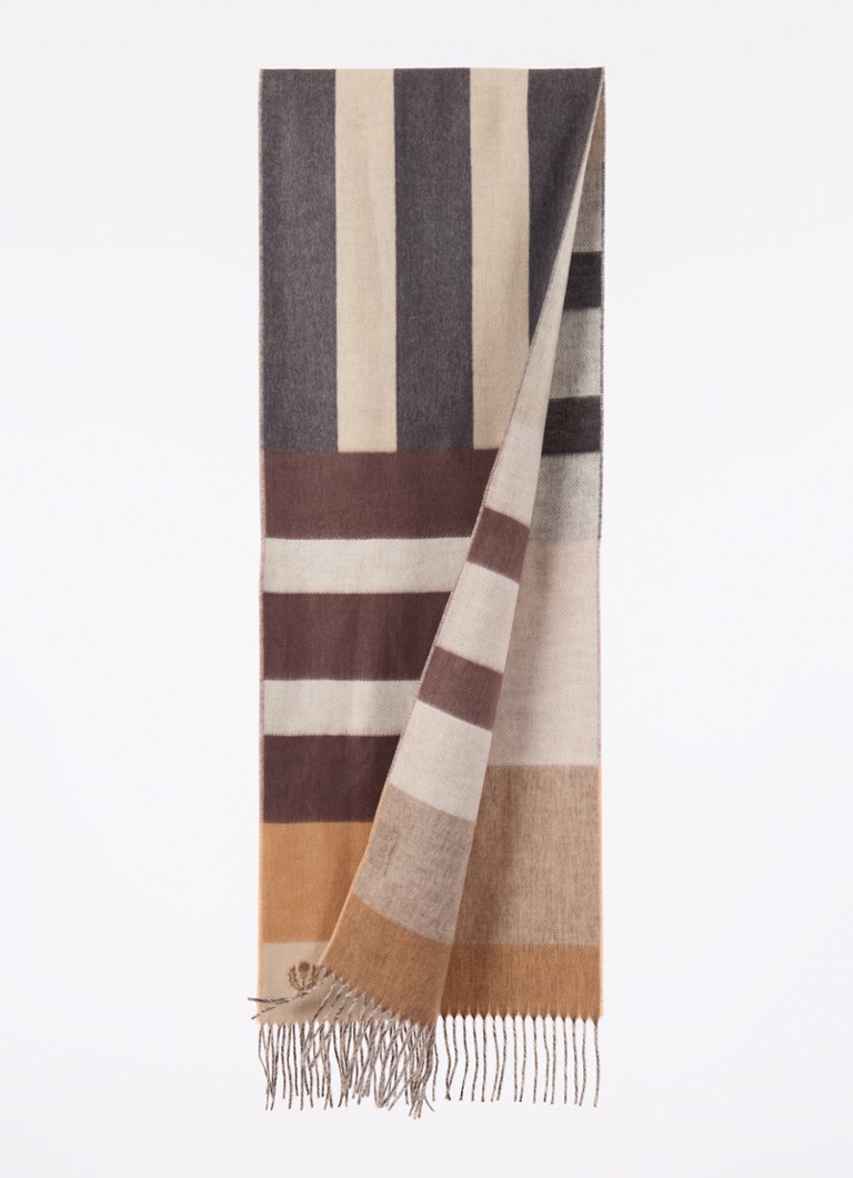 Fraas Scarf with stripe print 185 x 35 cm