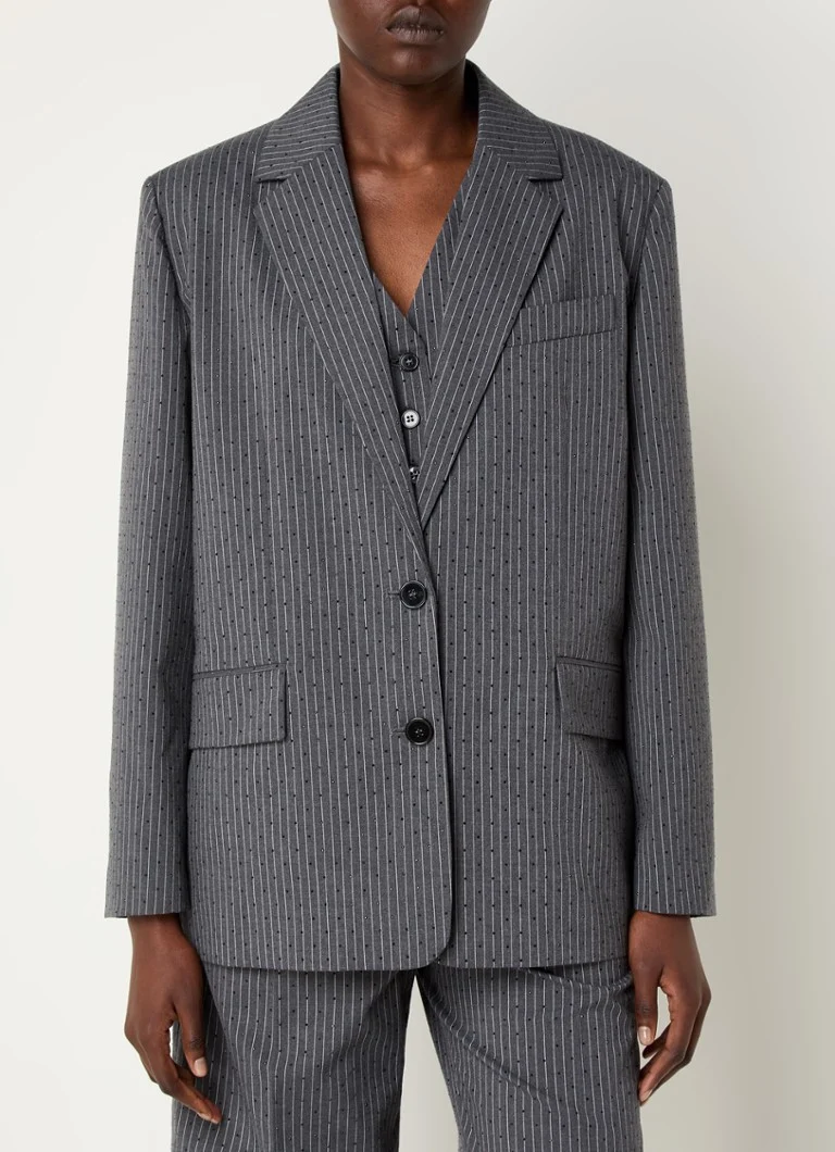 Blazer a righe Maje con strass