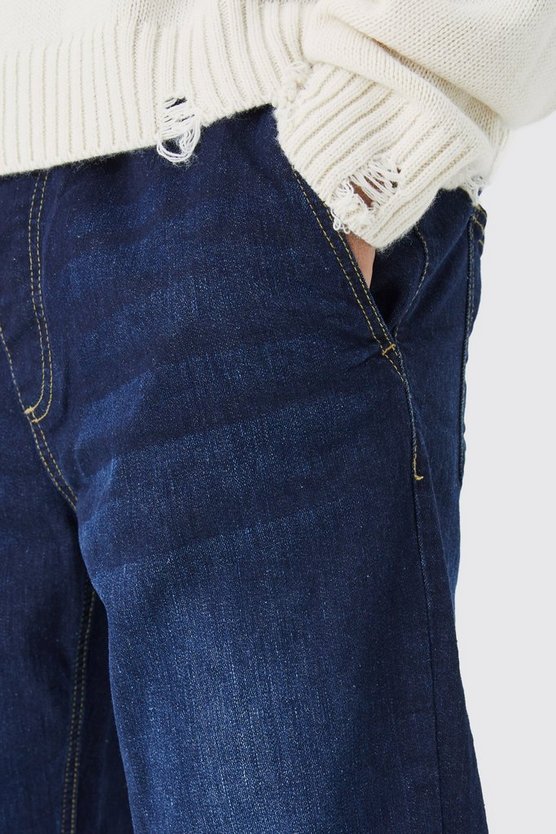 Jogginghose aus Stretch-Denim mit geradem Bein