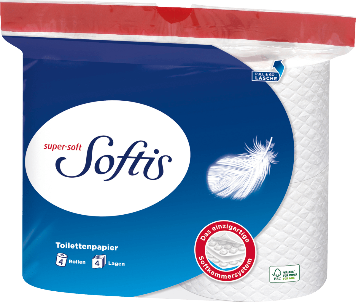 Toilettenpapier 4-lagig (4x100 Blatt), 4 St