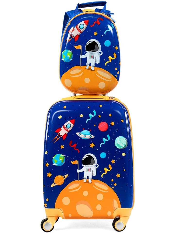 COSTWAY 2 tlg. Kofferset in Blau günstig kaufen 33 x 23 cm
