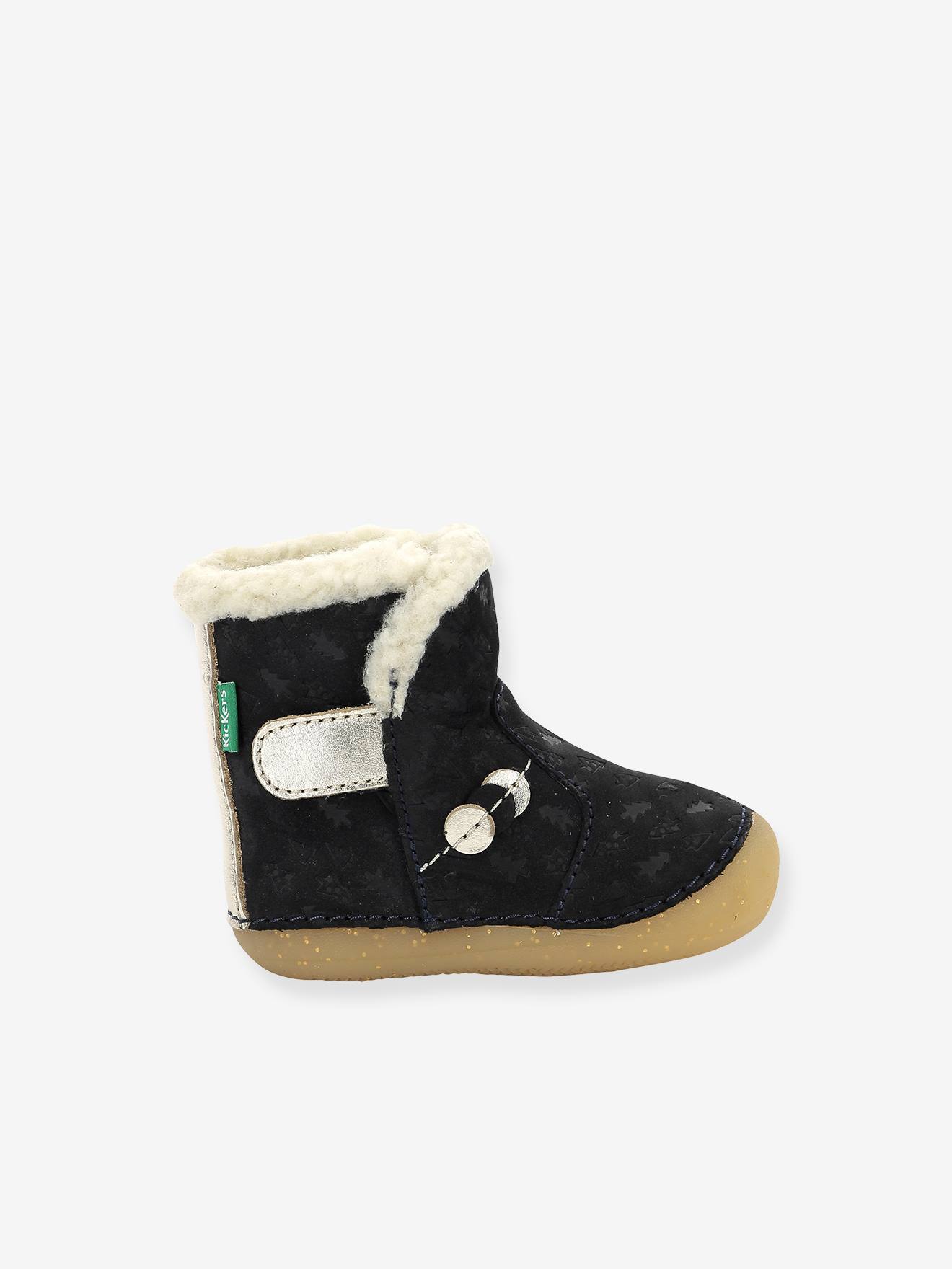 Bottillons fourrés bébé fille So Windy KICKERS® 1ers pas beige