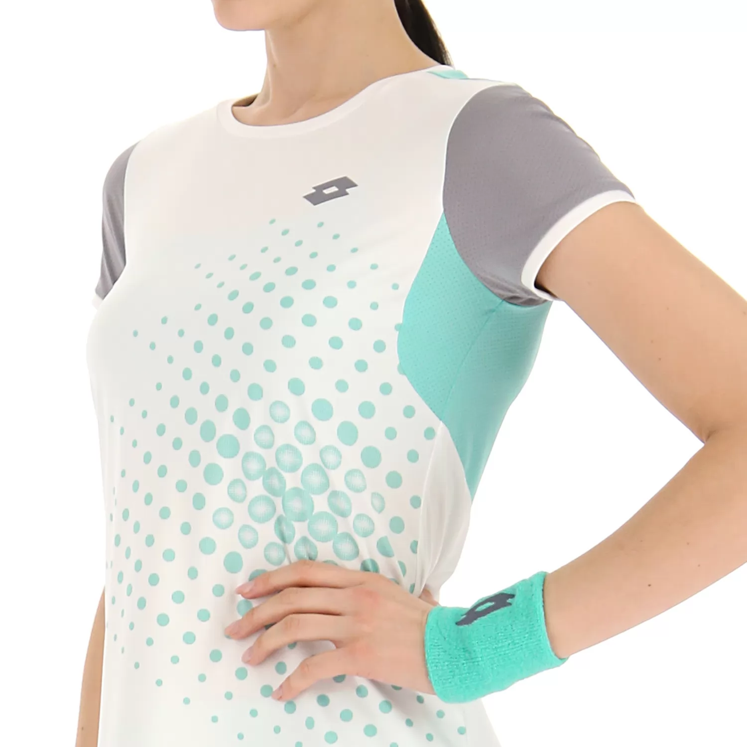 TOPP W IV T-SHIRT 1 KNALLVIT/GRÖN 929C