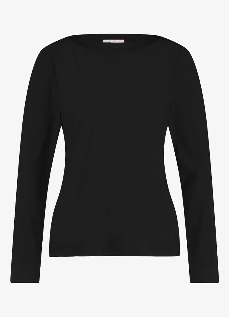 Studio Anneloes Sydney long-sleeved shirt with boat neckline