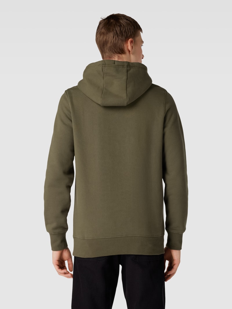 Hoodie mit Label-Print Modell 'GOTTERO' in khaki