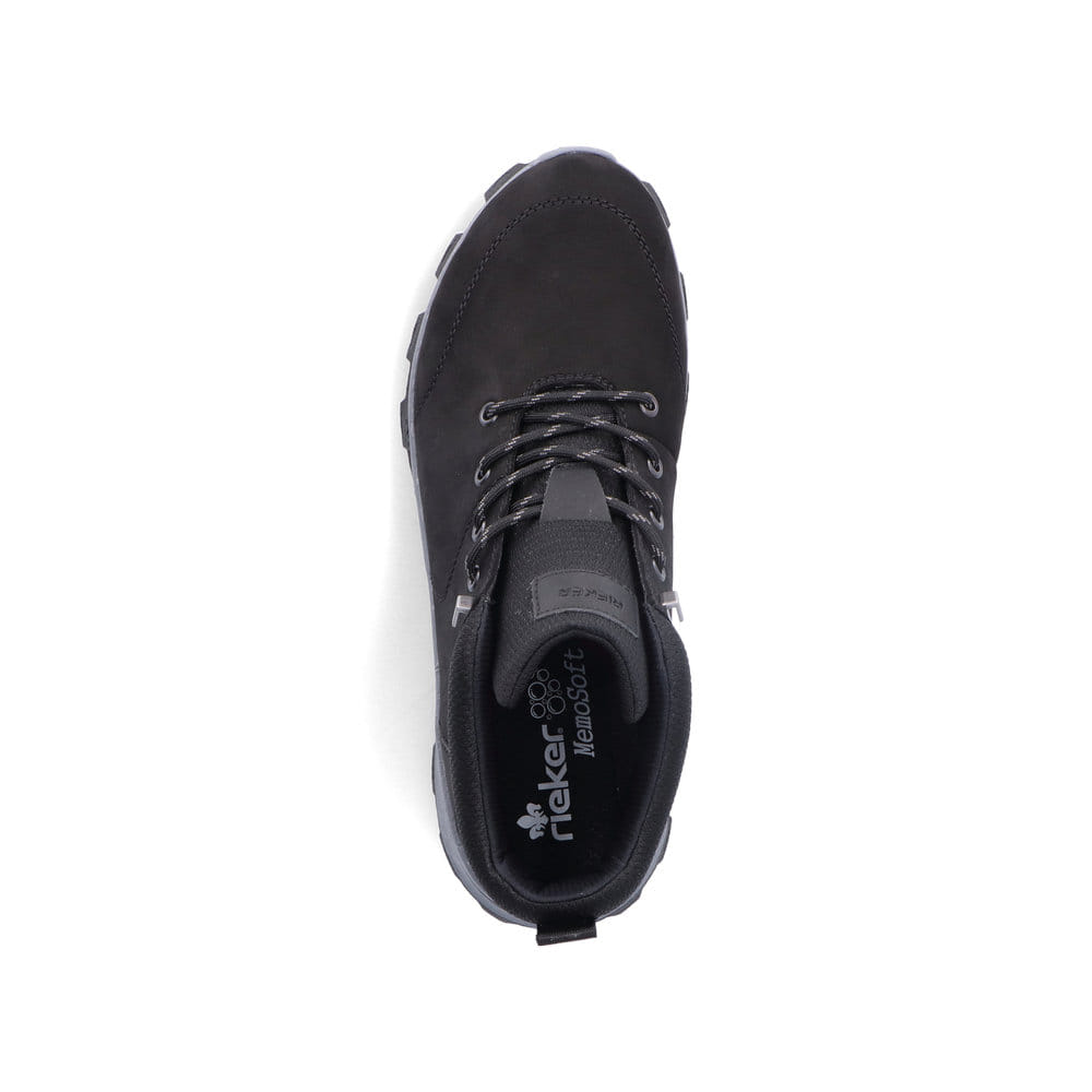 Rieker Herren Schnürstiefel asphaltschwarz