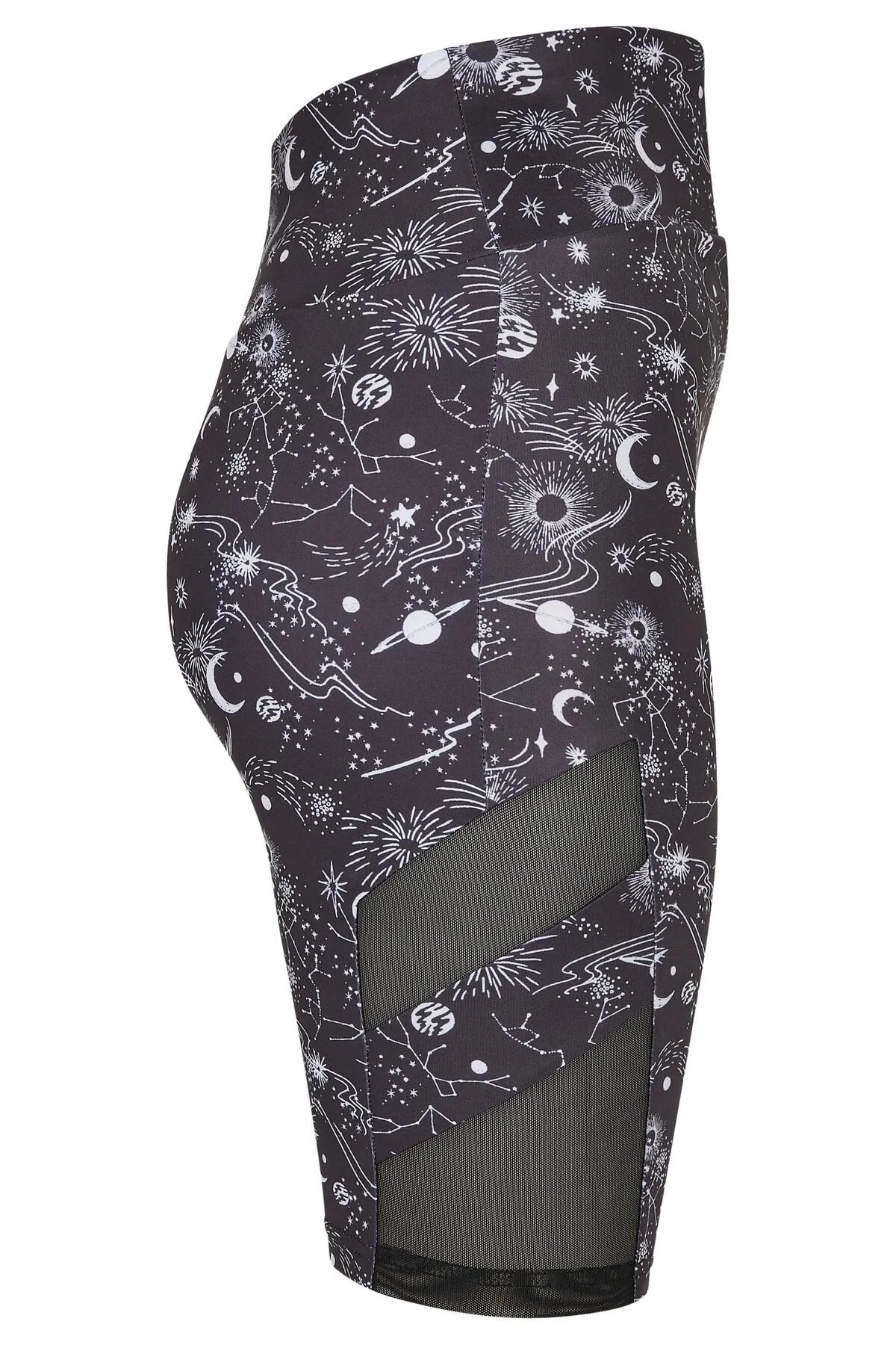 Urban Classics  Damen Ladies High Waist Tech Mesh AOP Cycle Shorts