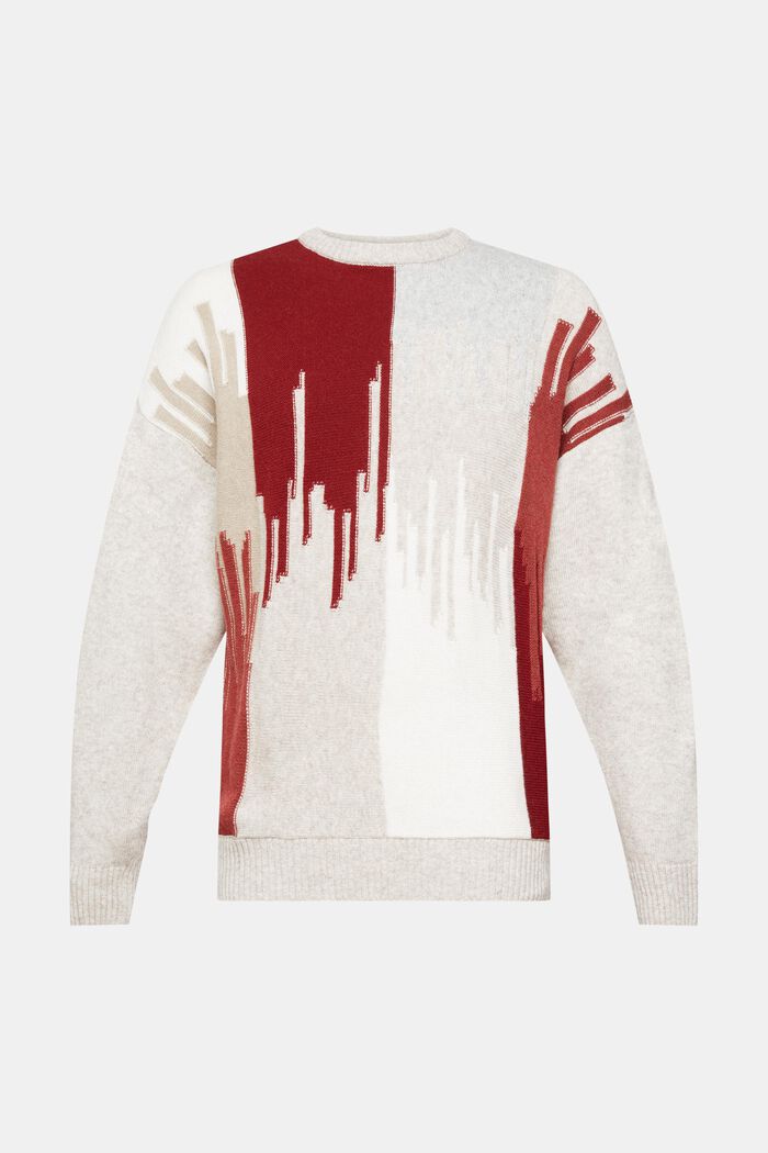 Pullover im Jacquardstrick aus Wollmix