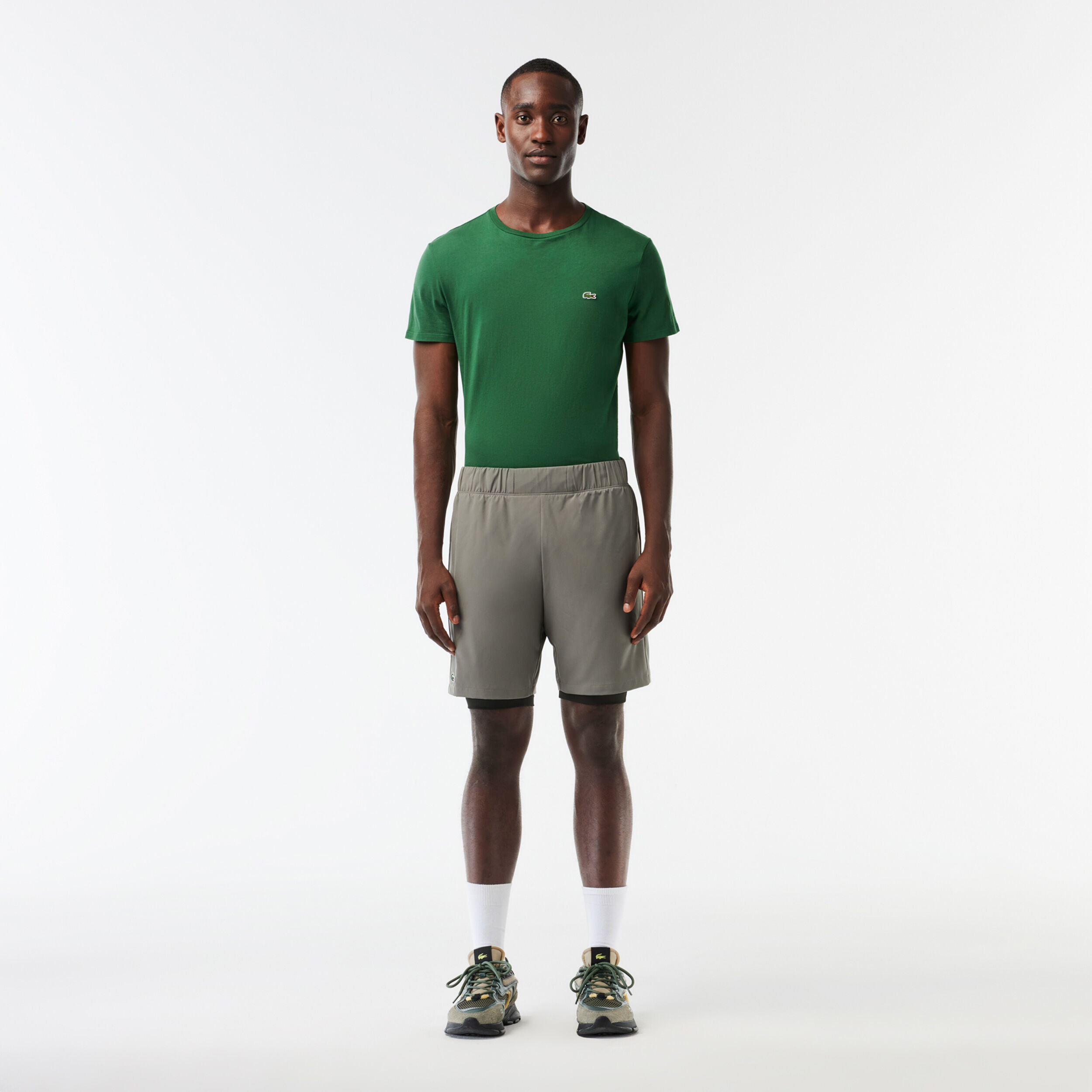 Active Shorts Herren - Khaki, Schwarz