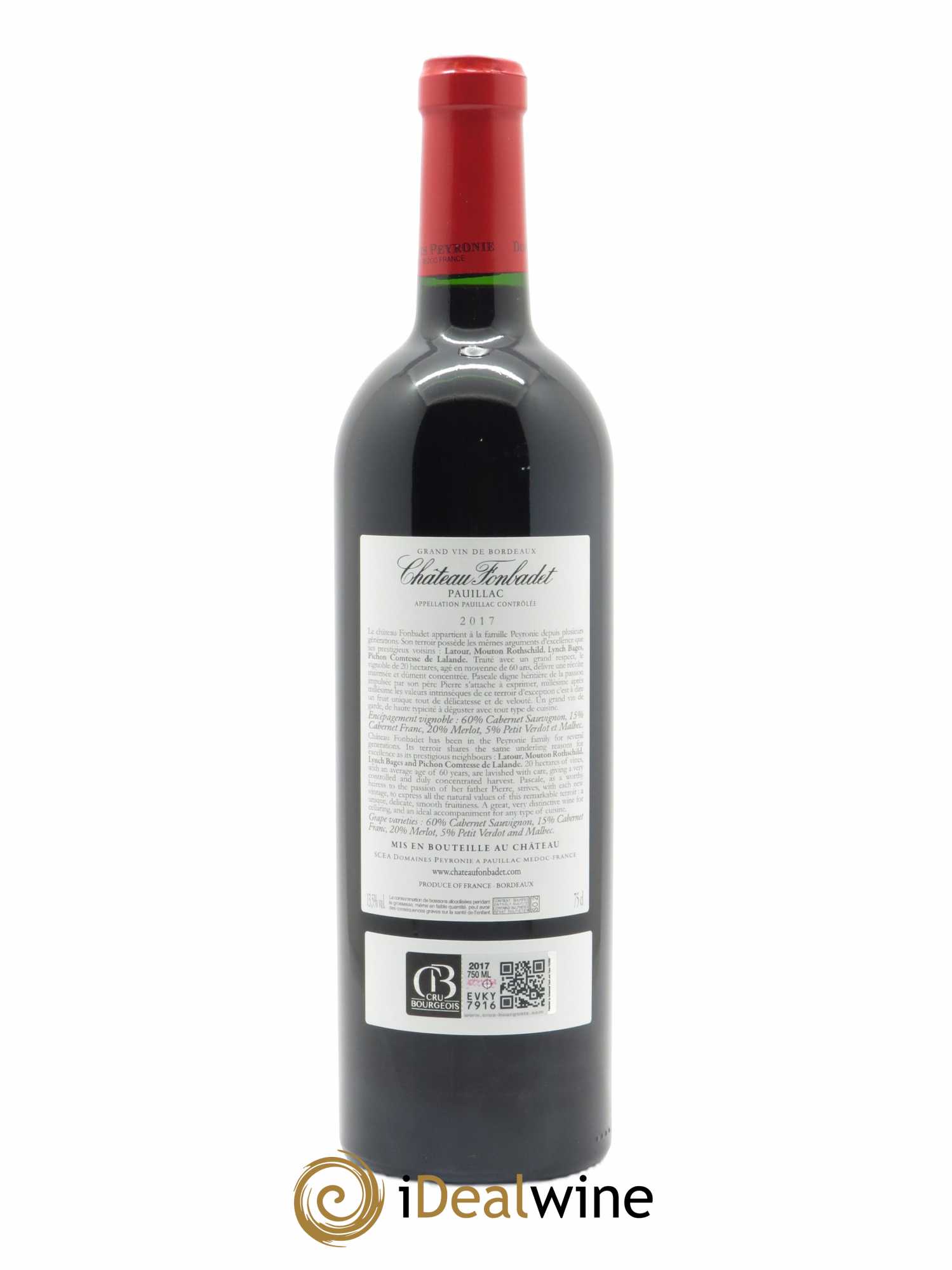 Château Fonbadet  2017 - Lot de 1 Bouteille