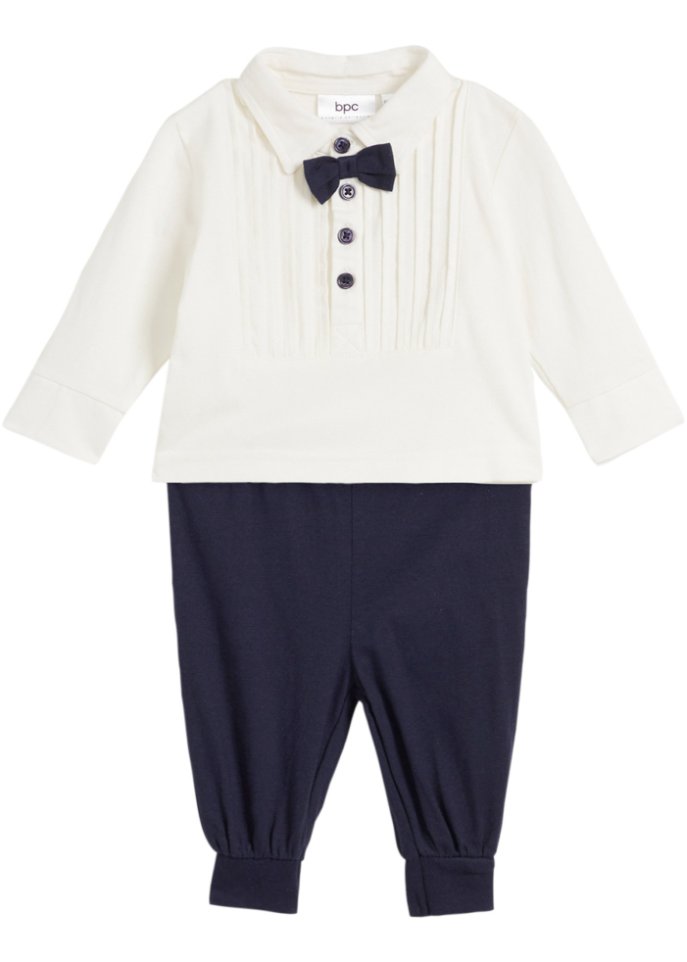 Baby Langarmshirt + Hose aus Bio-Baumwolle (2-tlg.Set)