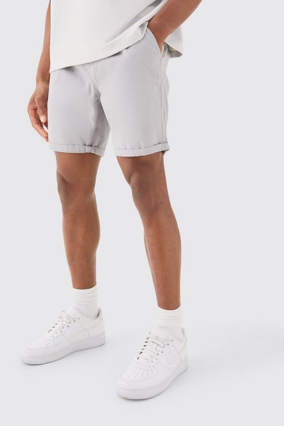 Slim-Fit Bermuda-Shorts mit elastischem Bund