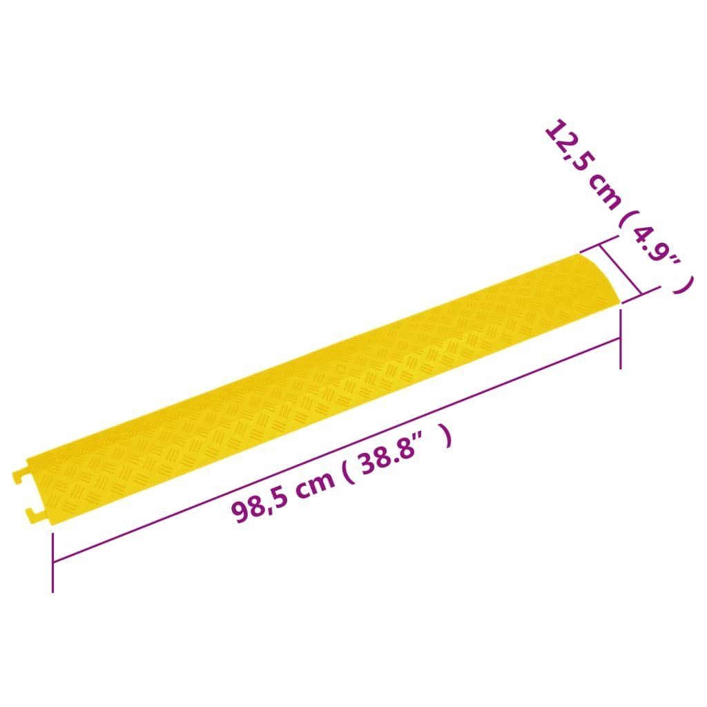 vidaXL Parkschwelle Kabelbrücken 2 Stk 98,5 cm Gelb