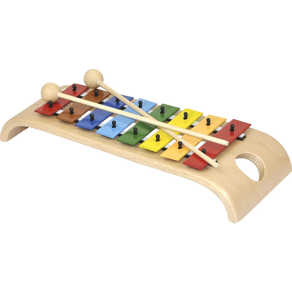 Das wunderschöne Glockenspiel (Holzglockenspiel mit Metallplatten, diatonisch, 2 Schlägel)
