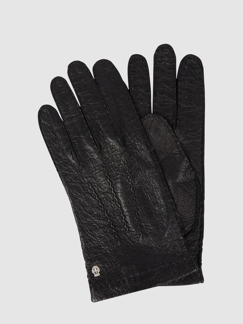 Handschuhe aus Peccaryleder in schwarz