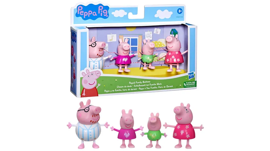Hasbro - Peppa Pig Peppa’s Adventures Familienfiguren 4er-Pack, sortiert, 1 Stück