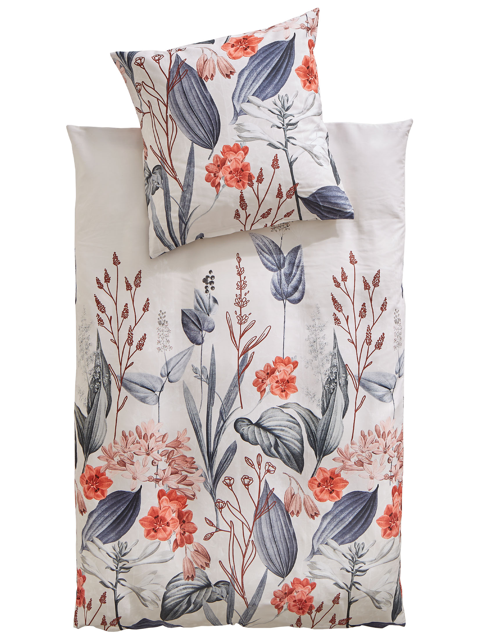 Kalea Satin-Bettwäsche, Offwhite