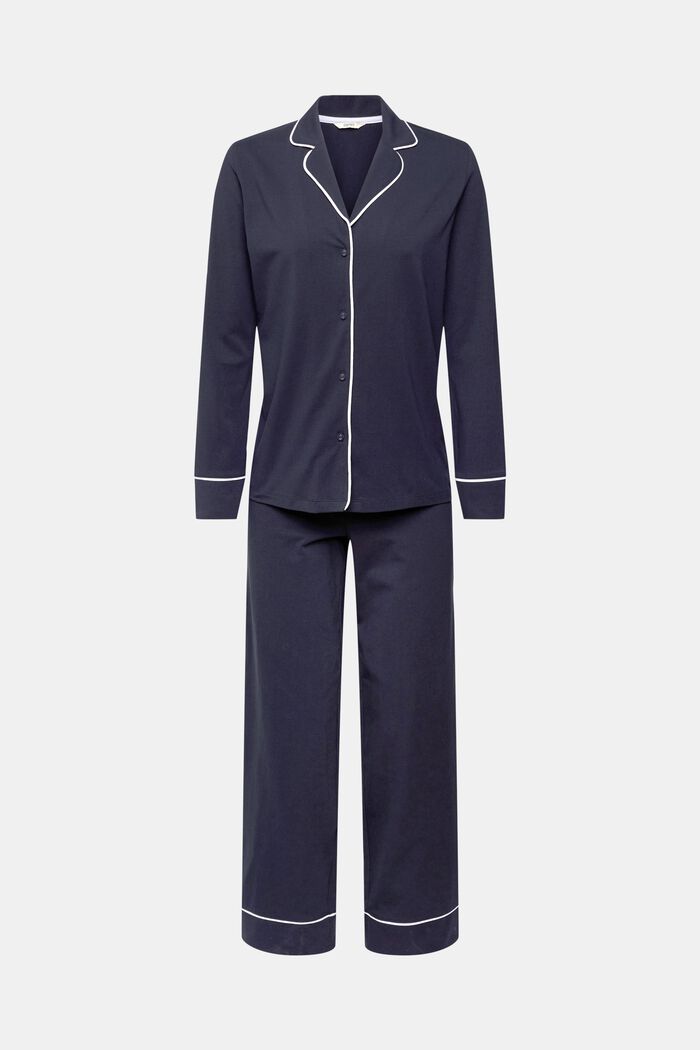 Langer Jersey-Pyjama