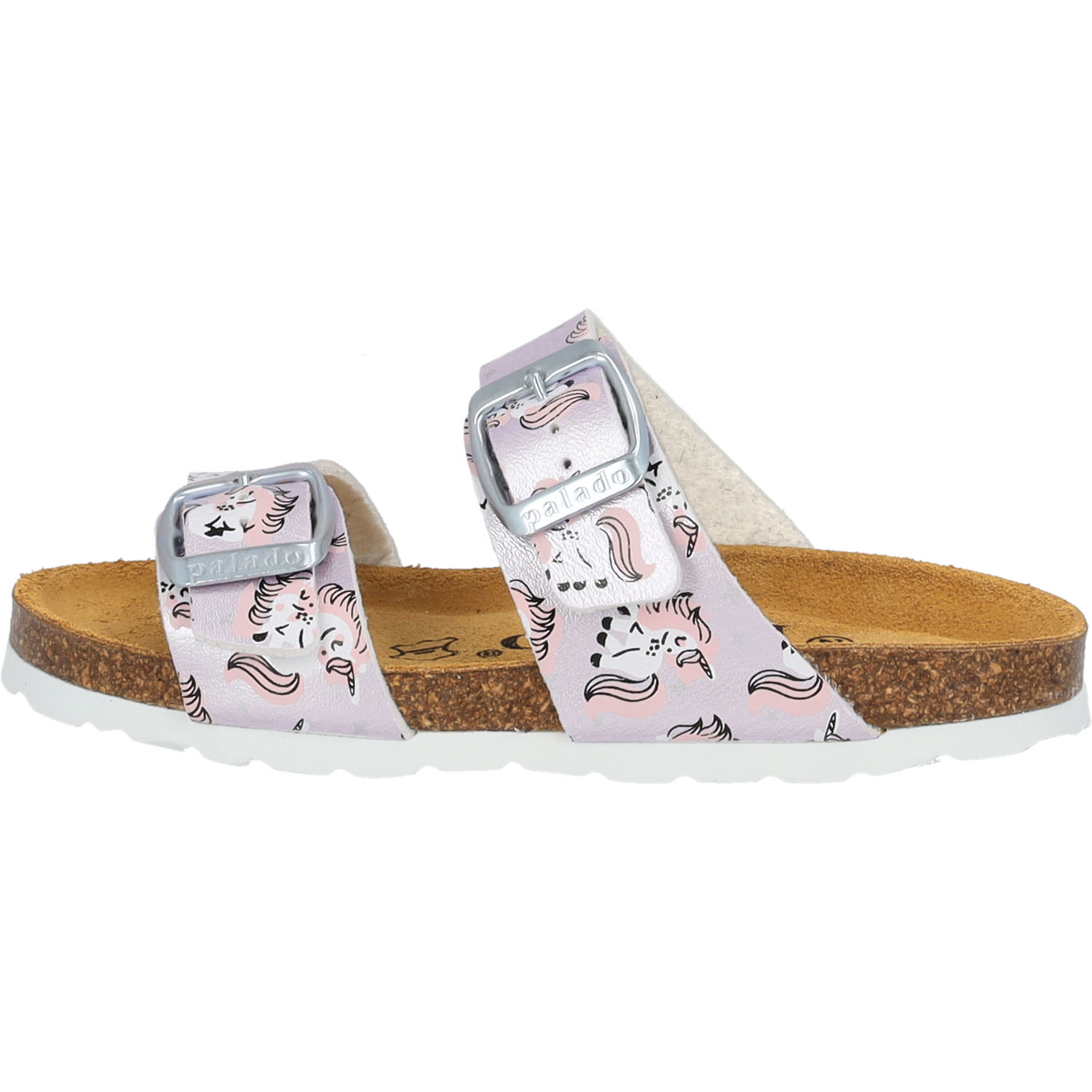 Palado Kids Samos G Print, Pantoletten, Kinder, Hellrosa Metallic Unicorn